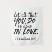 Tenture Amour en action - 1 Corinthiens 16:14 Inspirationa (Devant)