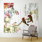 Tenture Amour Fleurissant Oiseaux & Fleurs Mariage Chinois (En situation (horizontale))