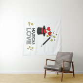 Tenture Amour magique - Noir (En situation (horizontale))