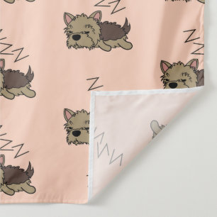 Tenture Amoureux de chien Terrier du Yorkshire endormi ZZZ
