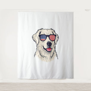 Tenture AMOUREUX DES CHIENS américain - Coupe Cool avec de
