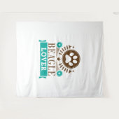 Tenture Amoureux des chiens beagle (Devant (Horizontal))