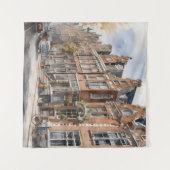 Tenture Amsterdam aquarelle (Devant (Horizontal))