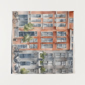 Tenture Amsterdam aquarelle (Devant (Horizontal))