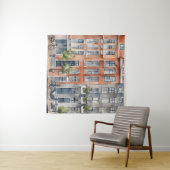 Tenture Amsterdam aquarelle (En situation (horizontale))