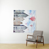 Tenture Amsterdam en montgolfière (En situation (horizontale))