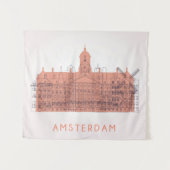 Tenture Amsterdam, horizon de Pays-Bas | des points de (Devant (Horizontal))