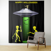 Tenture Amusant Alien 🎅 🛸 UFO fête d'Halloween (En situation)