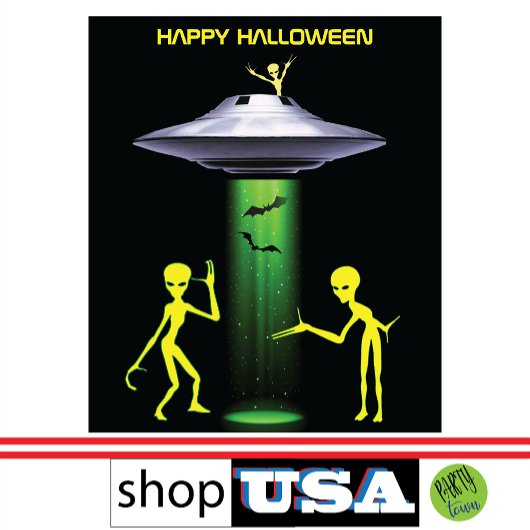 Tenture Amusant Alien 🎅 🛸 UFO fête d'Halloween