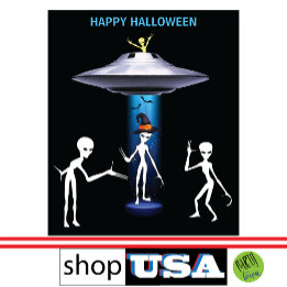Tenture Amusant Alien 🎅 🛸 UFO fête d'Halloween