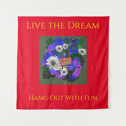 Tenture Amusant Couleur Vif Frais Heureux (Devant)