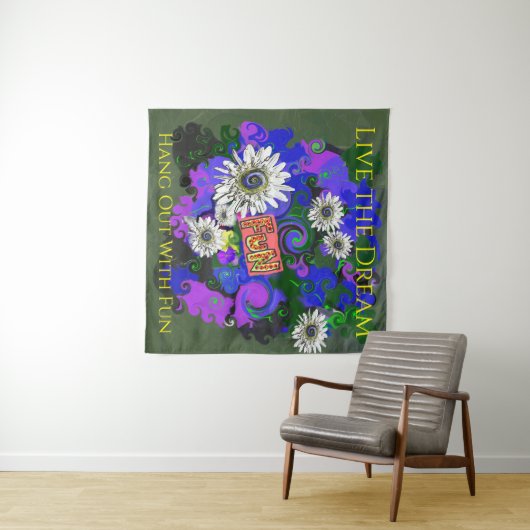 Tenture Amusant Couleur Vif Frais Heureux (En situation (horizontale))