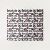 Tenture Amusante Boxe Chat Chien Motif Design (Devant (Horizontal))