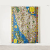 Tenture Amusants Vintage 1926 Restauré Pictorial Manhattan (Devant)