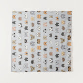 Tenture Amusement animal : Chiens de chats Doodle Mix (Devant (Horizontal))