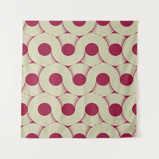 Tenture an infinite moebius stripe seamless tile, in red a (Devant)