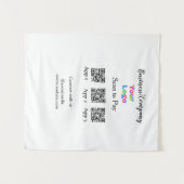 Tenture Analyser pour payer le logo de l'entreprise Q R co (Devant (Horizontal))