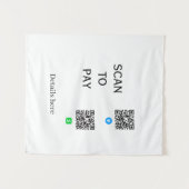 Tenture analyser pour payer les détails du code QR de Venm (Devant (Horizontal))