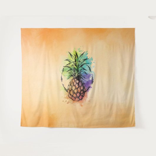 Tenture Ananas (Devant (Horizontal))