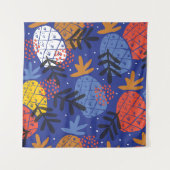 Tenture Ananas Abstrait Feuille Vintage Motif (Devant)