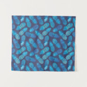 Tenture Ananas Blue Tie Dye (Devant (Horizontal))