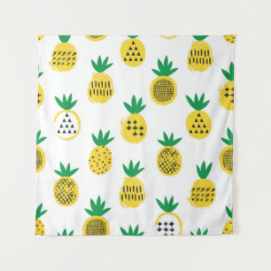 Tenture Ananas jouant : Vintage pour enfants