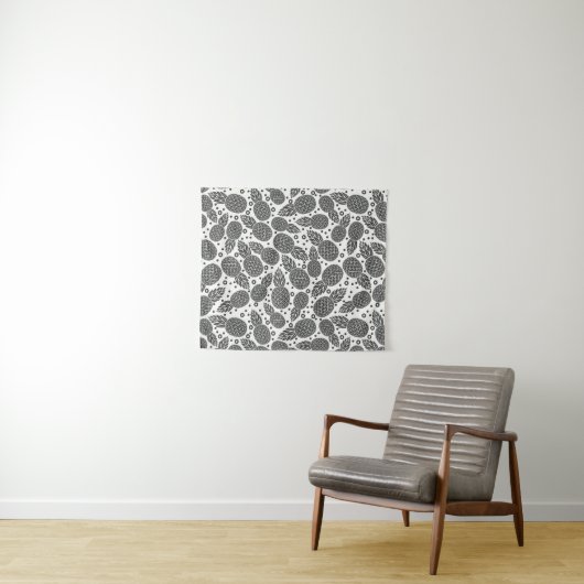 Tenture Ananas monochromes (En situation (horizontale))