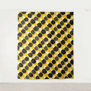 Tenture Ananas noir