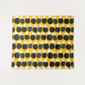 Tenture Ananas noir (Devant (Horizontal))