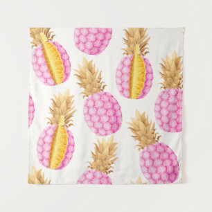 Tenture Ananas Rose: Vintage Très Détails