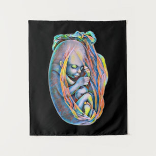 Tenture Anatomie Humaine Art Abstrait Baby In The Womb