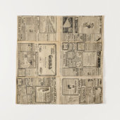 Tenture Ancien journal : arrière - plan de papier vintage. (Devant (Horizontal))