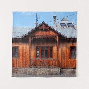 Tenture Ancien logement de maison traditionnelle en bois,