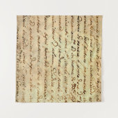 Tenture Ancien manuscrit du 1700 siècle écrit à l'encre  (Devant (Horizontal))