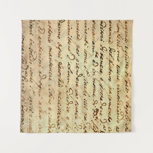 Tenture Ancien manuscrit du 1700 siècle écrit à l'encre  (Devant (Horizontal))