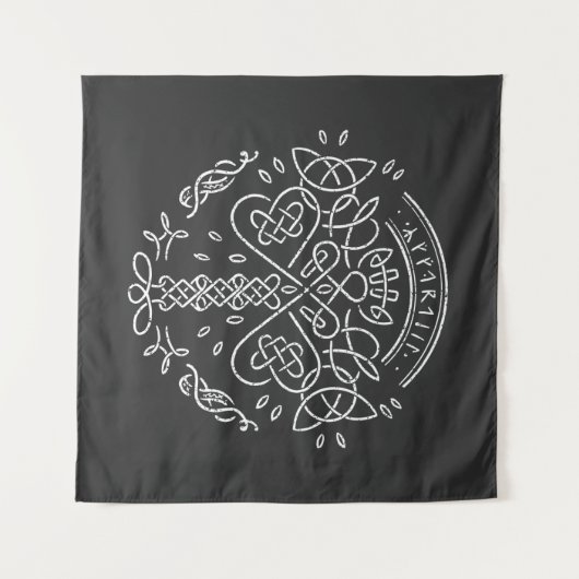 Tenture Ancien Viking Celtic Knotwork - Arbre de vie (Devant (Horizontal))