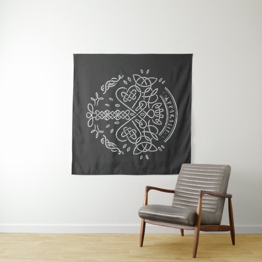 Tenture Ancien Viking Celtic Knotwork - Arbre de vie (En situation (horizontale))