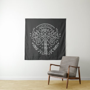 Tenture Ancien Viking Celtic Knotwork - Arbre de vie