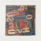 Tenture ancienne lettrerpresse blocs ing avec encre couleu (Devant)