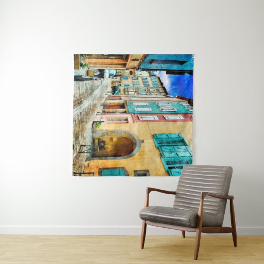 Tenture Ancient architecture art (En situation (horizontale))