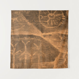 Tenture ancient design on the cave wall. history of antiqu