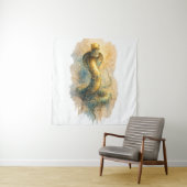 Tenture Ancient Egyptian Cobra Golden Uraeus Mythology (En situation)