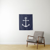 Tenture Ancre bleue marine (En situation)