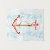 Tenture Ancre d'aquarelle orange (Devant (Horizontal))