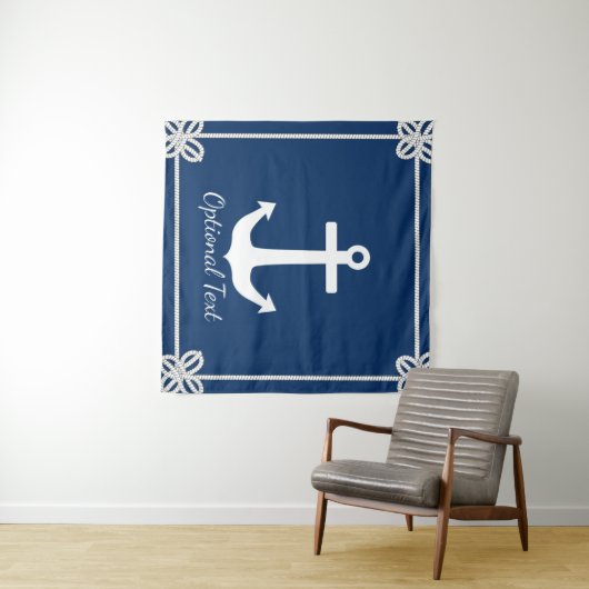 Tenture Ancre en corde Frame Nautique (En situation (horizontale))