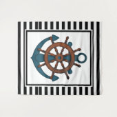 Tenture Ancre et rayures (Devant (Horizontal))