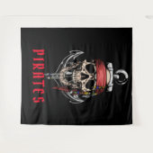 Tenture Ancre Halloween Pirate Skull Cross Bones (Devant (Horizontal))