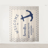 Tenture Ancre nautique Plage Bachelorette Party Contexte (Devant)