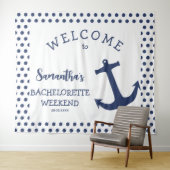 Tenture Ancre nautique pointillé Bachelorette Party Contex (En situation (horizontale))