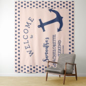 Tenture Ancre nautique pointillé Bachelorette Party Contex (En situation)